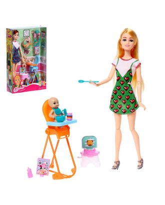 Кукла модель шарнирная "Анна"  с малышом и аксессуарами МИКС арт. СМЛ-183968-1-СМЛ0006887642