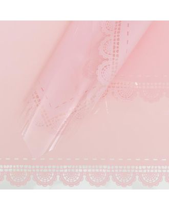 Пленка глянцевая "Кружева", 58*58 см, розовый арт. СМЛ-183466-1-СМЛ0006893330