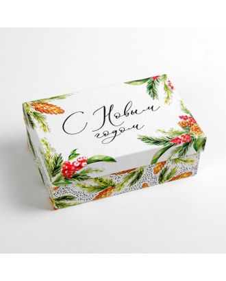 Коробка подарочная «Новогодний лес», 15 × 9.5 × 5.5 см арт. СМЛ-164080-1-СМЛ0006906876