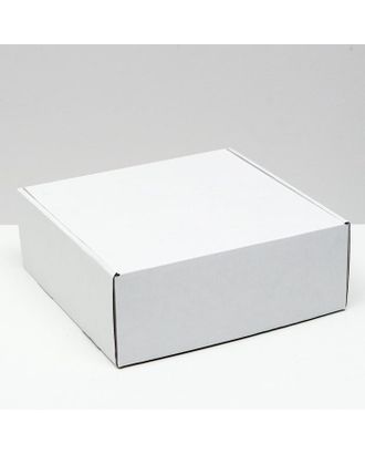 Коробка самосборная, белая, 25 х 25 х 9,5 см арт. СМЛ-156606-1-СМЛ0006914770