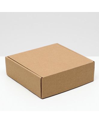 Коробка самосборная, крафт, 21 х 21 х 7 см арт. СМЛ-156610-1-СМЛ0006914777
