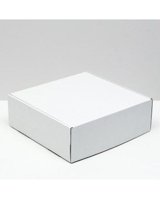 Коробка самосборная, белая, 28 х 27 х 9,5 см арт. СМЛ-156611-1-СМЛ0006914778