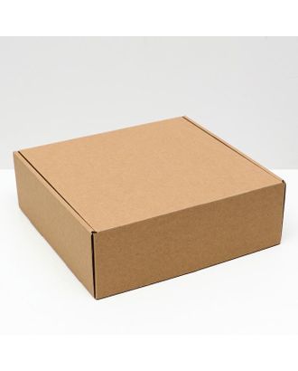 Коробка самосборная, крафт, 28 х 27 х 9,5 см арт. СМЛ-156616-1-СМЛ0006914783