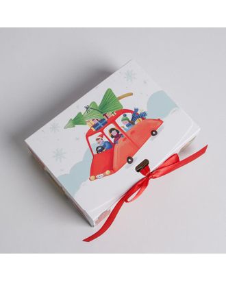 Складная коробка подарочная «Новогодние истории», 16.5 × 12.5 × 5 см арт. СМЛ-163782-1-СМЛ0006919086