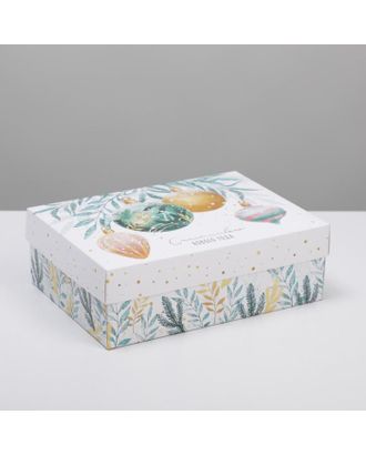 Коробка складная «Новогоднее волшебство»,  21 × 15 × 7 см арт. СМЛ-165976-1-СМЛ0006926242