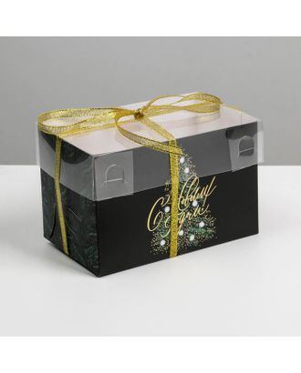 Коробка для капкейка «Елочка», 16 × 8 × 10 см арт. СМЛ-162549-1-СМЛ0006929308