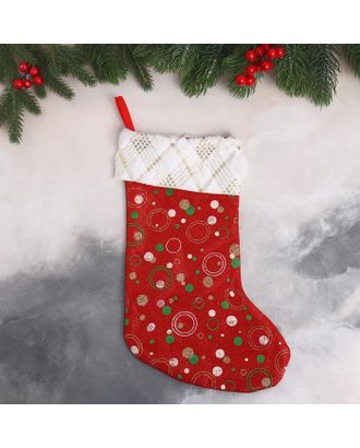 Мягкая подвеска "Носок - салют Рождества" 22х35 см, красный арт. СМЛ-191990-1-СМЛ0006938930