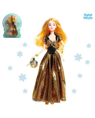 HAPPY VALLEY Кукла "Снежная принцесса" с аксессуаром, чёрно-золотое платье арт. СМЛ-172229-1-СМЛ0006954245