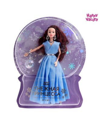 Кукла-модель шарнирная «Снежная принцесса», с аксессуаром, голубое платье арт. СМЛ-181999-1-СМЛ0006954246