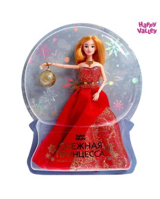 Кукла-модель шарнирная «Снежная принцесса», с аксессуаром, красное платье арт. СМЛ-182000-1-СМЛ0006954247