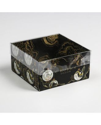 Коробка для кондитерских изделий с PVC крышкой Gold, 12 х 6 х 11,5 см арт. СМЛ-162560-1-СМЛ0006957709