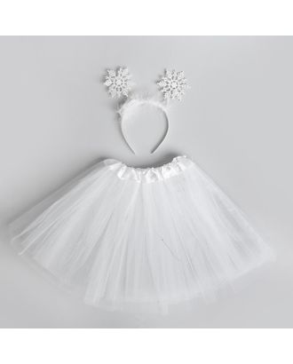Карнавальный набор Снежинка с диодами (ободок+ юбка) арт. СМЛ-195553-1-СМЛ0006960883