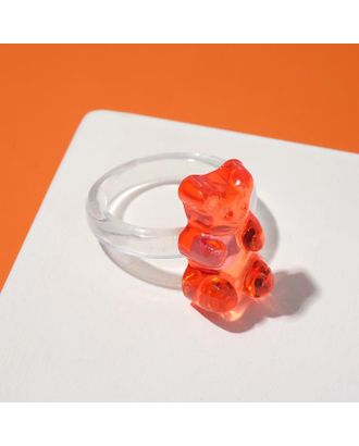 Кольцо "Мармеладный мишка", цвет красный, размер 16 арт. СМЛ-165151-1-СМЛ0006961484