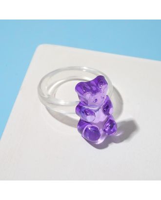 Кольцо "Мармеладный мишка", цвет фиолетовый, размер 16 арт. СМЛ-165152-1-СМЛ0006961486