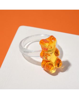 Кольцо "Мармеладный мишка", цвет оранжевый, размер 16 арт. СМЛ-165153-1-СМЛ0006961487
