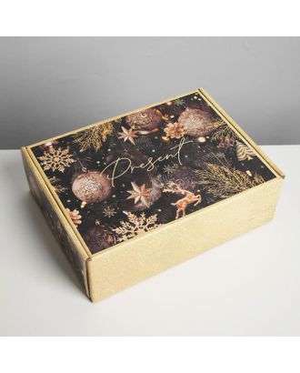 Коробка складная «Present», 22 × 15 × 10 см арт. СМЛ-163775-2-СМЛ0006970812