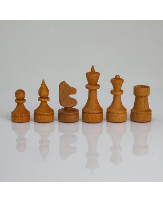 Шахматные фигуры, бук, без утяжеления, h короля=7.5 см, d= 2,7 cм,  h пешки=4.3 см, d=2,4 cм арт. СМЛ-154648-1-СМЛ0006978806