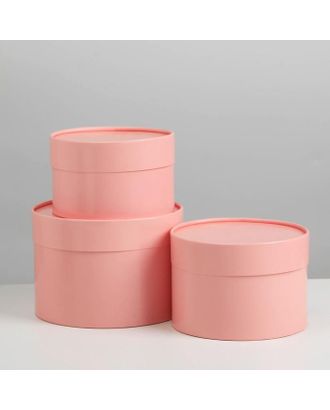 Набор шляпных коробок 3 в1 (16*10,14*9,13*8,5) розовый арт. СМЛ-156114-1-СМЛ0006987663
