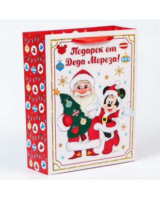 Пакет ламинат вертикальный  "Подарок от Деда Мороза", Микки Маус и друзья, 31х40х11,5 арт. СМЛ-185939-1-СМЛ0007003245