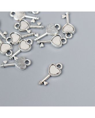 Декор для творчества металл "Микро ключик с сердечком" серебро 1928M006 1,6х0,73 см арт. СМЛ-201427-1-СМЛ0007006198