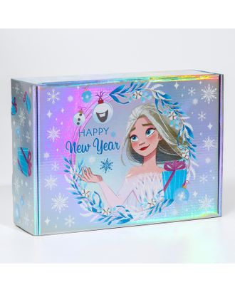 Коробка подарочная складная "Happy New year" Холодное сердце арт. СМЛ-200682-1-СМЛ0007006518
