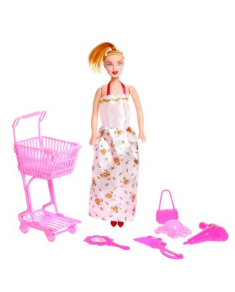 Кукла модель "Синтия в супермаркете" с тележкой и аксессуарами, МИКС арт. СМЛ-223050-1-СМЛ0007013615