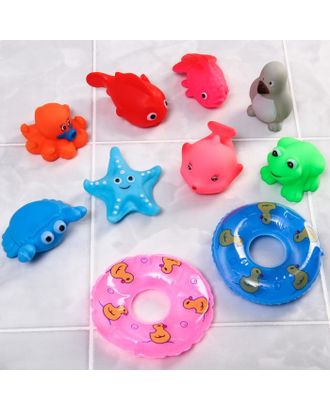Набор игрушек для игры в ванне «Морские жители», 10 шт арт. СМЛ-230642-1-СМЛ0007038981