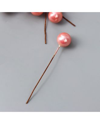 Декор для творчества "Шарик светло-розовый жемчужный" d=1,2 см набор 25 шт 6х1,2х1,2 см арт. СМЛ-201284-1-СМЛ0007039092