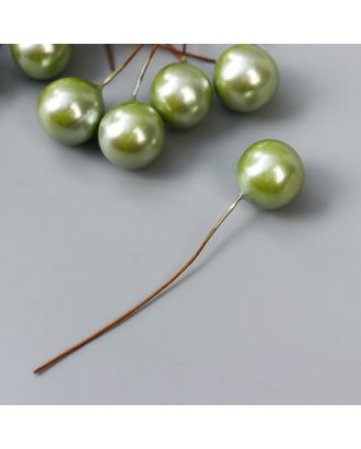 Декор для творчества "Шарик светло-зелёный жемчужный" d=1,5 см набор 20 шт 6х1,5х1,5 см арт. СМЛ-201289-1-СМЛ0007039104