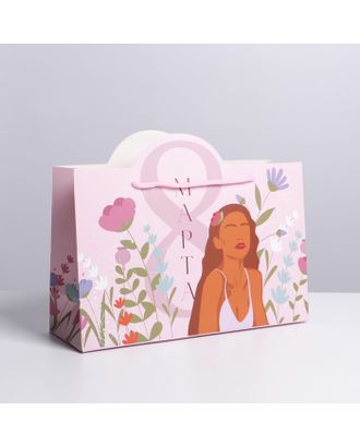 Пакет подарочный «Женственность»,  30 × 23 × 10 см арт. СМЛ-192004-1-СМЛ0007039851