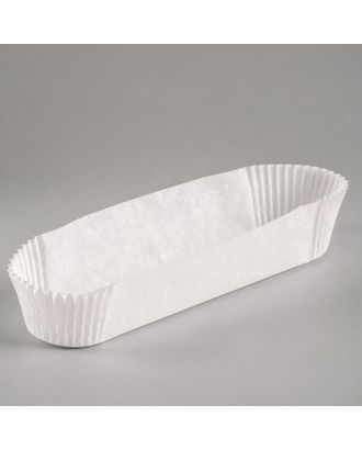 Форма для выпечки белая, форма овал, 3,4 х 13,6 х 2,7 см, набор 1000 шт. арт. СМЛ-157449-1-СМЛ0007042091