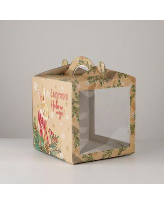 Купить Коробки для торта Коробка кондитерская с окном, сундук, «Сказка» 20 х 20 х 20 см арт. СМЛ-170446-1-СМЛ0007045777 оптом в Гомеле