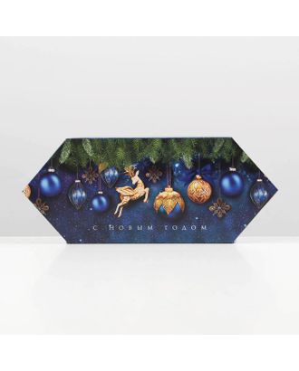 Сборная коробка‒конфета «Новогодние игрушки», 14 × 22 × 8 см арт. СМЛ-171793-2-СМЛ0007060234