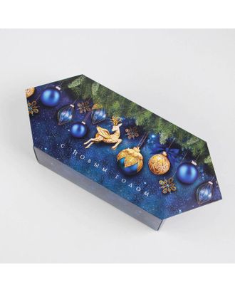 Сборная коробка‒конфета «Новогодние игрушки», 14 × 22 × 8 см арт. СМЛ-171793-1-СМЛ0007060239