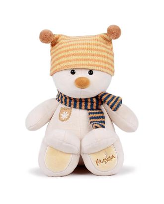 Мягкая игрушка «Медведь Masha» в шапке, 30 см арт. СМЛ-158168-1-СМЛ0007077506