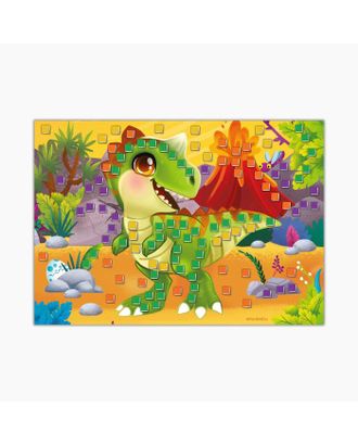 Набор для творчества. Мягкая мозаика А4 «Динозавр в джунглях» арт. СМЛ-182802-1-СМЛ0007089106