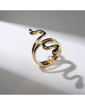 Кольцо "Змея" спиралька, цвет золото, безразмерное арт. СМЛ-159022-1-СМЛ0007104889