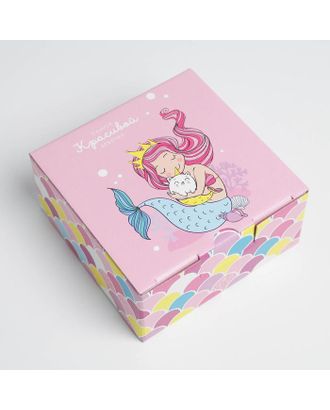 Коробка‒пенал «Beautiful», 15 × 15 × 7 см арт. СМЛ-185168-1-СМЛ0007107433
