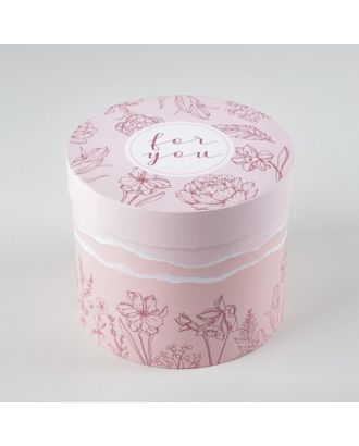 Коробка подарочная круглая «Розовый»,  14 × 16 см арт. СМЛ-180180-1-СМЛ0007111818