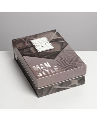 Коробка складная «№1»,  21 × 15 × 7 см арт. СМЛ-190703-1-СМЛ0007119022