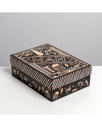 Коробка складная «BEST MAN»,  21 × 15 × 7 см арт. СМЛ-191263-1-СМЛ0007119023