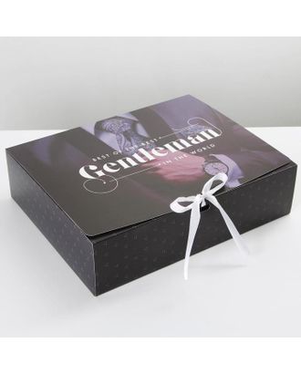 Коробка складная подарочная «Джентельмен», 31 × 24,5 × 9 см арт. СМЛ-170306-1-СМЛ0007120076