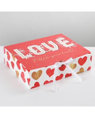 Коробка складная подарочная «LOVE», 31 × 24,5 × 9 см арт. СМЛ-170313-1-СМЛ0007120083