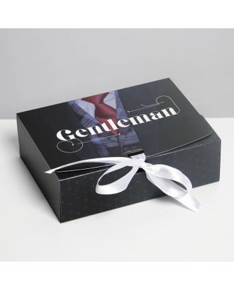 Коробка складная подарочная «Джентельмен», 16.5 × 12.5 × 5 см арт. СМЛ-168155-1-СМЛ0007120100