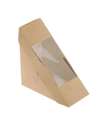 Упаковка для сэндвича, 12,5 х 12,5 х 4 см арт. СМЛ-163182-1-СМЛ0007121777
