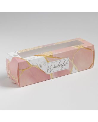 Коробка для макарун Wonderful, 18 х 5.5 х 5.5 см арт. СМЛ-214852-1-СМЛ0007126661