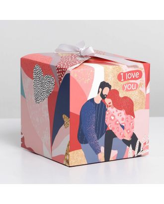Коробка складная «LOVE», 18 × 18 × 18 см арт. СМЛ-193695-2-СМЛ0007150130