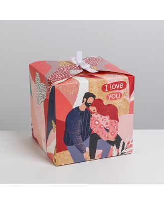 Коробка складная «LOVE», 18 × 18 × 18 см арт. СМЛ-193695-1-СМЛ0007150140