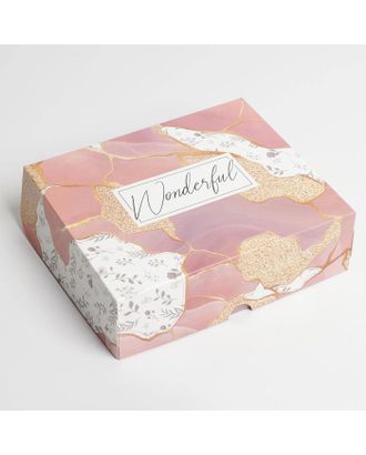 Коробка для кондитерских изделий  Wonderful, 17 × 20 × 6 см арт. СМЛ-184722-1-СМЛ0007150217