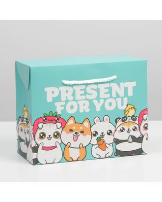 Пакет—коробка Present, 23 × 18 × 11 см арт. СМЛ-225171-1-СМЛ0007150703